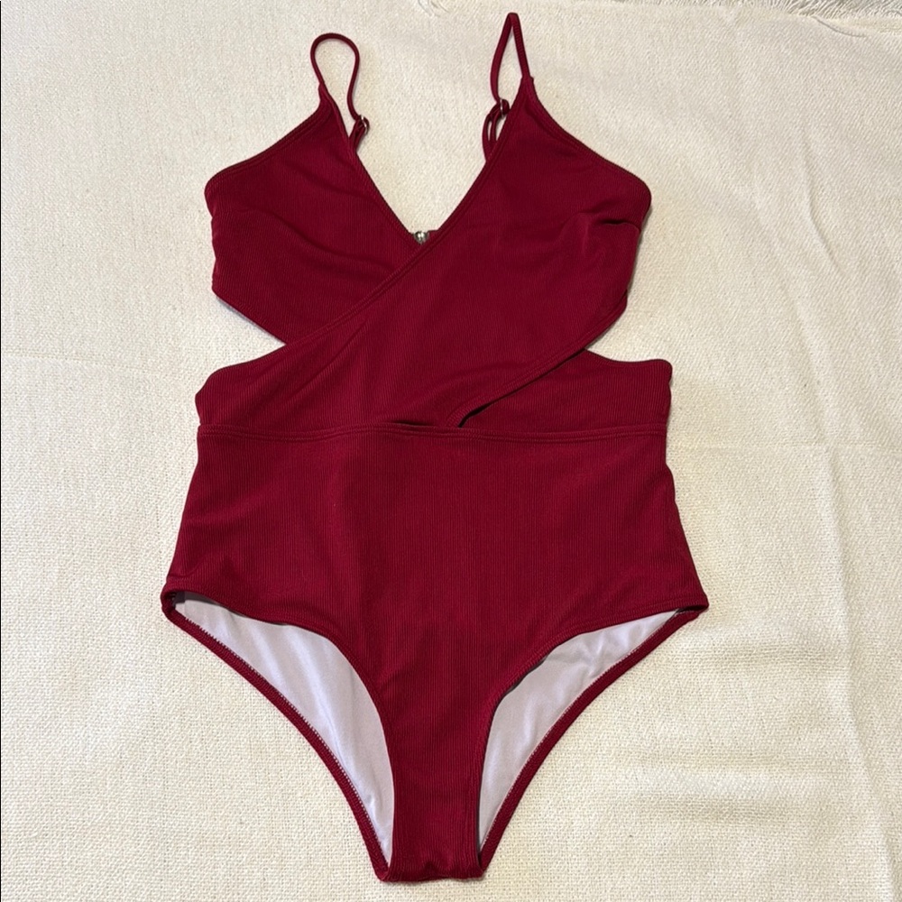 SHEIN Red One Piece Swimsuit